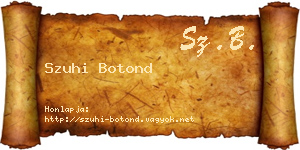 Szuhi Botond névjegykártya